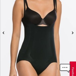 spanx OnCore Open-Bust Panty Bodysuit- size L, black NWT